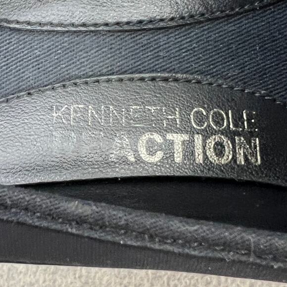 Kenneth Cole Bird Cede Leather Wedge Heel Loafer-Preppy-Y2K - Black- Women 9 - Picture 12 of 12